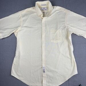 Etienne Aigner Men's Dress Shirt Yellow Size 17 Made in‎ USA